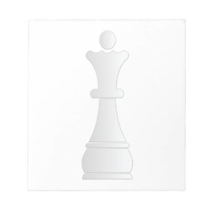 White queen chess piece notepad