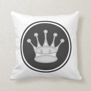 White Queen Chess Piece Throw Pillow