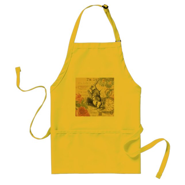 White Rabbit Alice in Wonderland Art Standard Apron (Front)