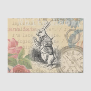 White Rabbit Alice in Wonderland Art Tissue Paper