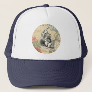 White Rabbit Alice in Wonderland Art Trucker Hat