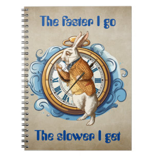 White Rabbit , Alice In Wonderland character. Notebook
