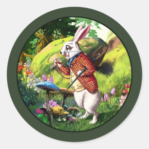 White Rabbit  Alice in Wonderland Easter Stickers