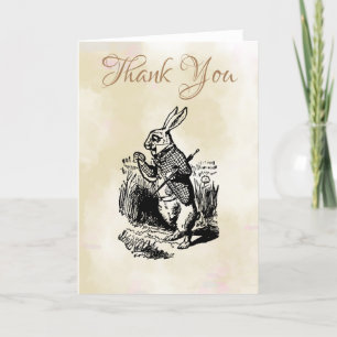 White Rabbit Alice in Wonderland Thank You Card