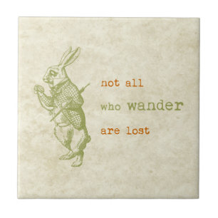White Rabbit, Alice in Wonderland Tile