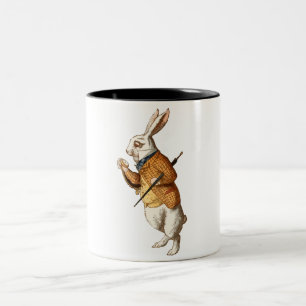 White Rabbit (Alice's Adventures in Wonderland) Two-Tone Coffee Mug