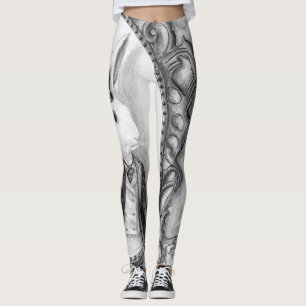 White Rabbit All Over Leggings Alice In Wonderland