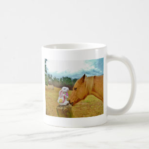 White Rabbit and Yellow Horse Coffee Mug
