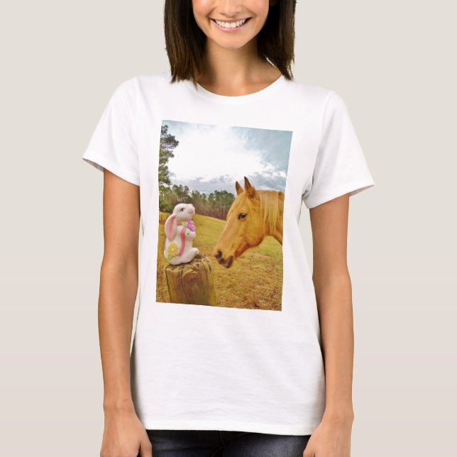White Rabbit and Yellow Horse T-Shirt (Front)
