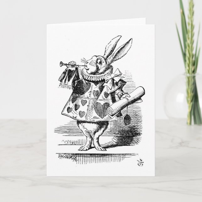 White Rabbit as a Herald, Greeting Card (Front)