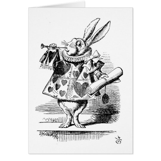 White Rabbit as a Herald, Greeting Card