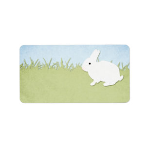 White Rabbit Blank Address Label