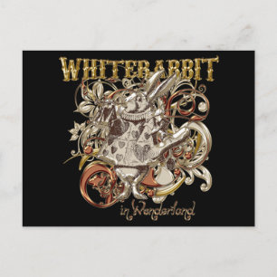 White Rabbit Carnivale Style (Gold Version) Postcard