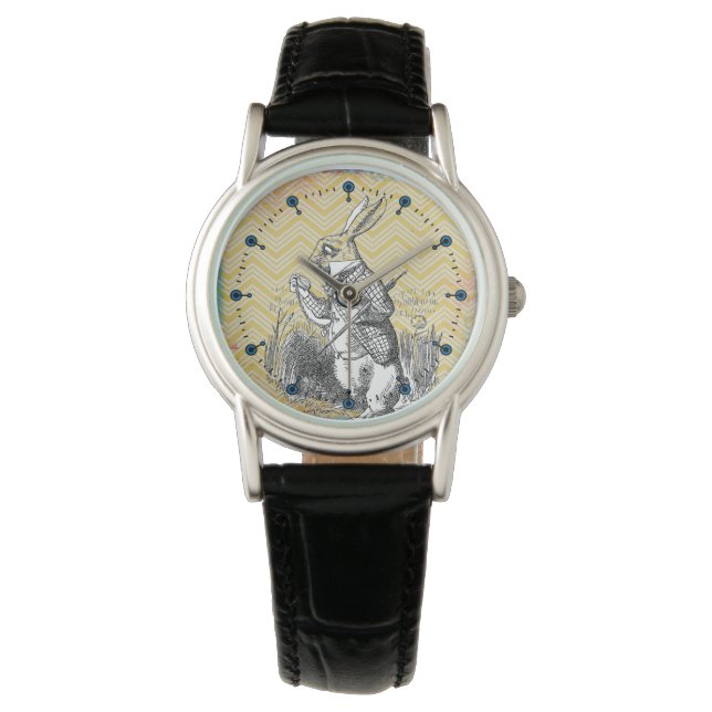 White Rabbit Chevron Alice (In Wonderland) Watch (Front)
