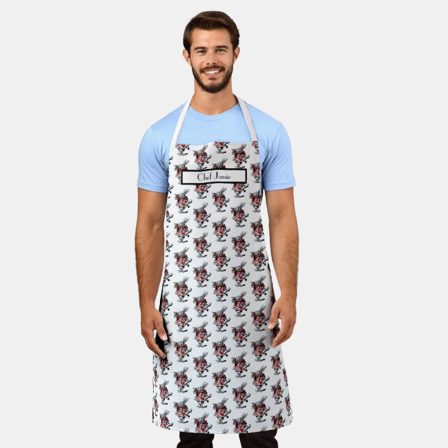 White Rabbit Court Trumpeter Alice in Wonderland Apron (Worn)