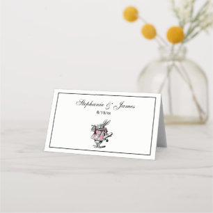 White Rabbit Court Trumpeter Alice in Wonderland P Place Card