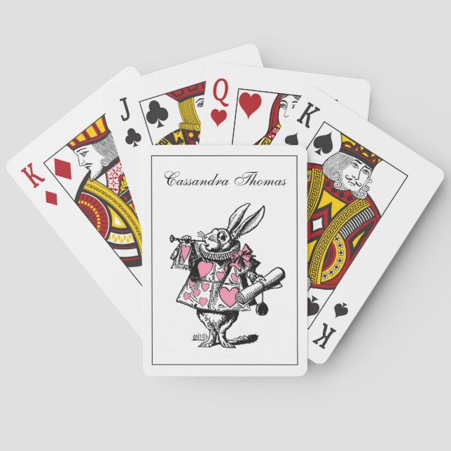 White Rabbit Court Trumpeter Alice in Wonderland P Playing Cards (Back)