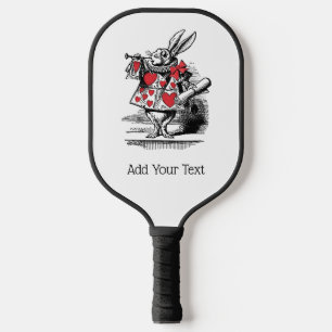 White Rabbit Court Trumpeter Alice in Wonderland Pickleball Paddle