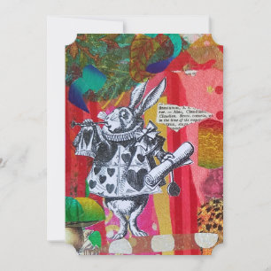 White Rabbit Designer Valentine's Day Flat Card