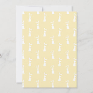 White Rabbit Ears Happy Easter Spring Season Invitation