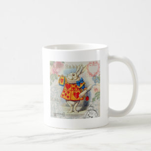 White Rabbit Hearts Alice Classic Coffee Mug