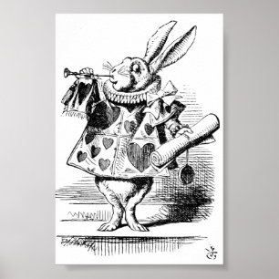 White Rabbit Herald Poster (Alice's Adventures)