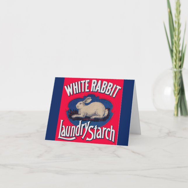 White Rabbit Laundry Starch ad Note Card (Front)