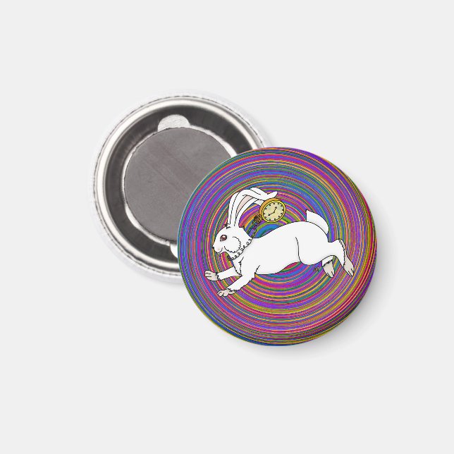 White Rabbit Mad Hatter Screwball Graphics Magnet (Front/Back)