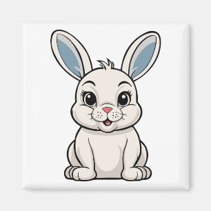 White Rabbit Magnet