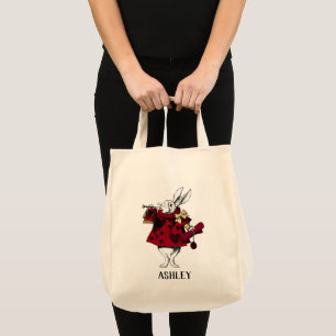 White Rabbit Queens Garb Personalized  Tote Bag