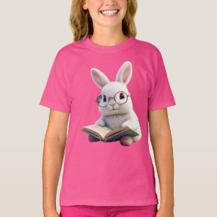 White Rabbit Reading a Book Kids' Basic T-Shirt