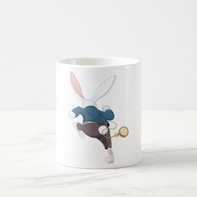 White Rabbit Running Away Coffee Mug (Creator Uploaded)