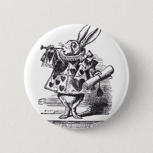 White Rabbit Trumpet 2 Inch Round Button