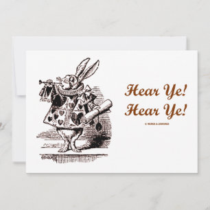 White Rabbit Trumpet Hear Ye! Hear Ye! Wonderland