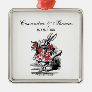 White Rabbit Trumpeter Alice Adv in Wonderland Metal Ornament