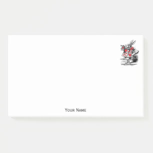 White Rabbit Trumpeter Alice Adv in Wonderland Post-it Notes
