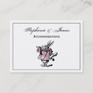 White Rabbit Trumpeter Alice Adv Wonderland Pink Business Card