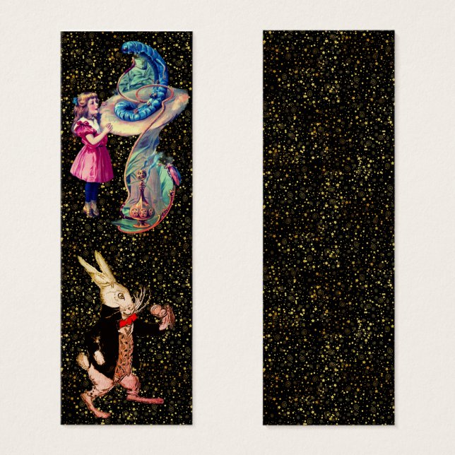 White Rabbit Vintage Alice Caterpillar | Bookmarks (Front & Back)