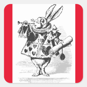 White Rabbit Vintage Alice in Wonderland Stickers