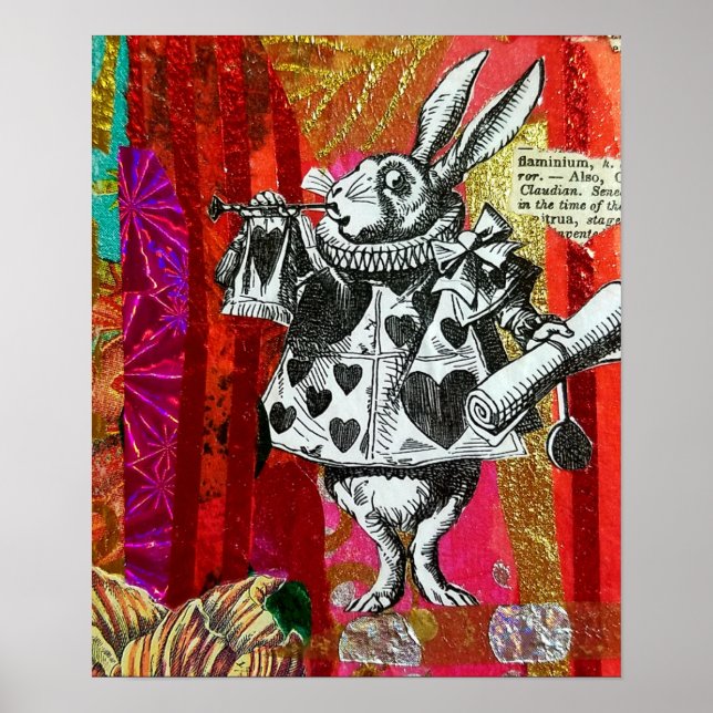 White Rabbit Wall Decor Poster (Front)