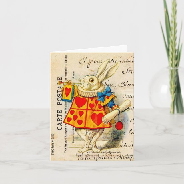 White Rabbit Wonderland Card (Front)