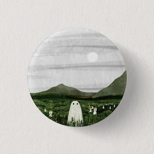 White Rabbits 1 Inch Round Button (Front)