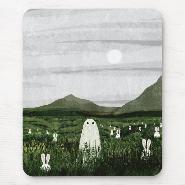 White Rabbits Mouse Pad (Front)