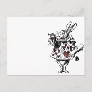 White Rabbits of Hearts - Alice in Wonderland Postcard