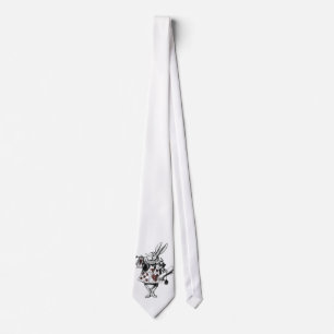 White Rabbits of Hearts - Alice in Wonderland Tie