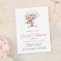 White Rain Boots & Pink Peonies Bridal Shower
