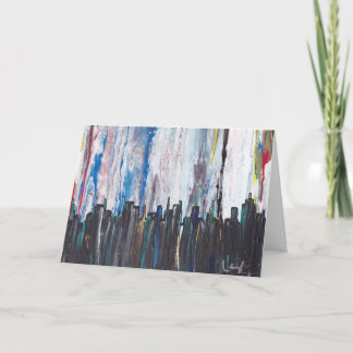 "White Rain" Merry Christmas Greeting Card