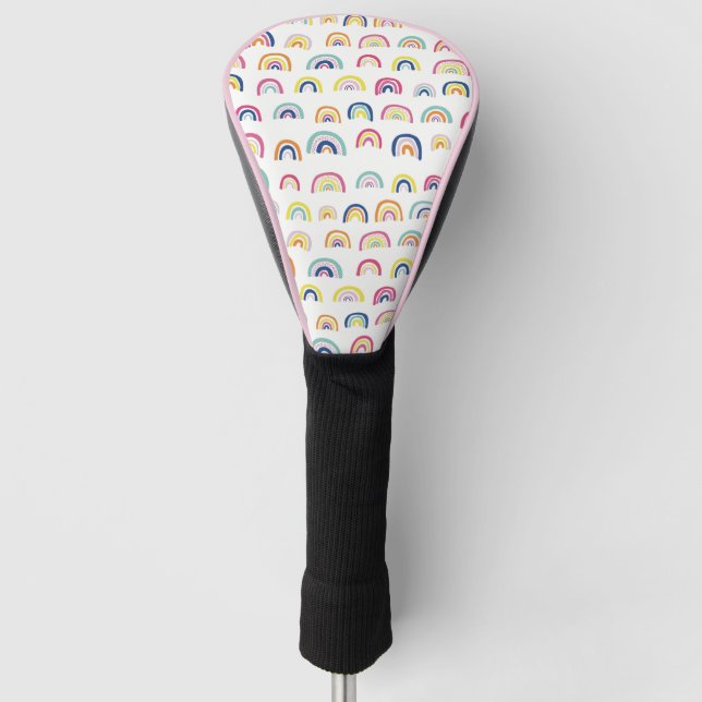 White Rainbow Golf Head Cover (Front)