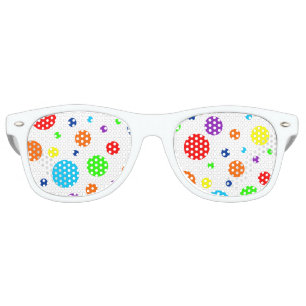 White Rainbow Spots Party Shades