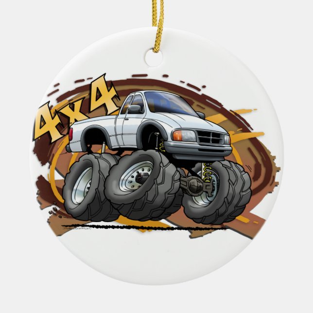 White Ranger Ceramic Ornament (Front)